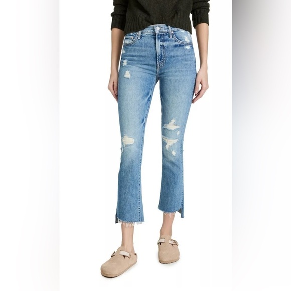 MOTHER Denim - Mother Superior The Insider Crop Step Fray Jeans in Holy Melancholy Size 25